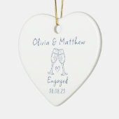 書道婚約した写真模写 セラミックオーナメント (左)