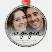 書道婚約した写真模写 メタルオーナメント (正面)