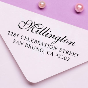 書道家名文字と差出人住所 ラバースタンプ