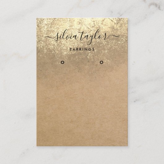 書道工芸紙イヤリング表示カード 名刺 (正面)