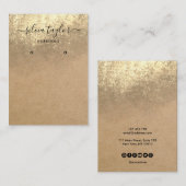 書道工芸紙イヤリング表示カード 名刺 (正面/裏面)