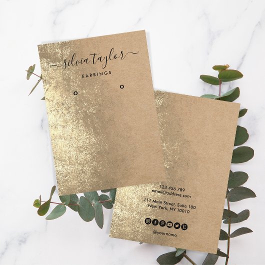 書道工芸紙イヤリング表示カード 名刺