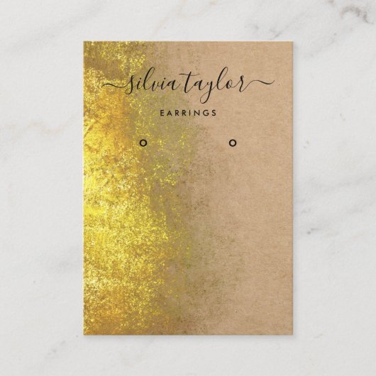 書道工芸紙イヤリング表示カード 名刺 (正面)