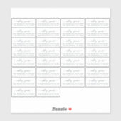 書道差出人住所ラベル2 x 0.8インチ30x シール (シート)