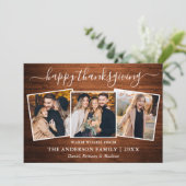 書道幸せな感謝祭の木3写真 シーズンカード (スタンド正面)