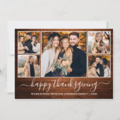 書道幸せな感謝祭の木5写真 シーズンカード (正面)