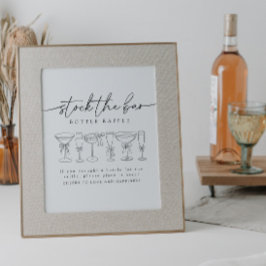 書道弓飲み物ストックバーラッフルサイン ポスター