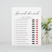 書道彼は彼女はブライダルシャワーゲームを言った (スタンド正面)