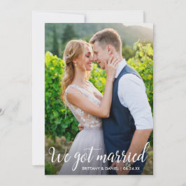 書道得の結婚した写真結婚カード サンキューカード