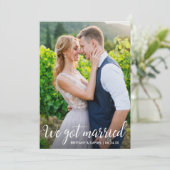 書道得の結婚した写真結婚カード サンキューカード (スタンド正面)