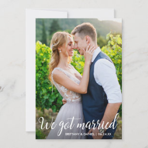 書道得の結婚した写真結婚カード サンキューカード
