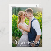 書道得結婚した結婚夫婦の写真 ポストカード (正面/裏面)