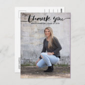 書道感謝の卒業写真はがき ポストカード (正面/裏面)