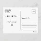 書道感謝の卒業写真はがき ポストカード (裏面)