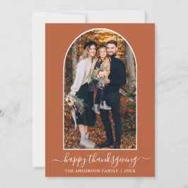 書道感謝記念写真アーチテラコッタ シーズンカード