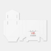 書道手作り水彩桃色フローラ弓 フェイバーボックス (折り畳みなし)