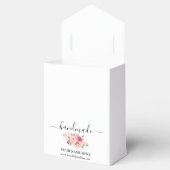 書道手作り水彩桃色フローラ弓 フェイバーボックス (オープン)