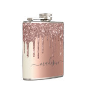 書道手書きカスタムバラ金ゴールドグリッター フラスク (右)