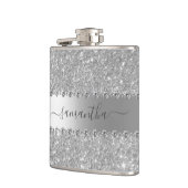 書道手書きダイヤモンドバラ金ゴールドグリッター フラスク (左)