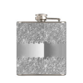 書道手書きダイヤモンドバラ金ゴールドグリッター フラスク (裏面)