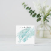 書道抽象芸術イヤリング表示ロゴ事業 スクエア名刺 (スタンド正面)