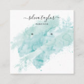 書道抽象芸術イヤリング表示ロゴ事業 スクエア名刺 (正面)