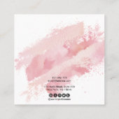 書道抽象芸術イヤリング表示ロゴ事業 スクエア名刺 (裏面)