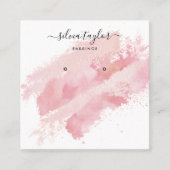 書道抽象芸術イヤリング表示ロゴ事業 スクエア名刺 (正面)