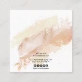 書道抽象芸術イヤリング表示ロゴ事業 スクエア名刺 (裏面)