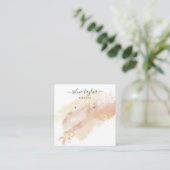 書道抽象芸術イヤリング表示ロゴ事業 スクエア名刺 (スタンド正面)