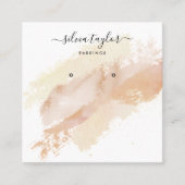 書道抽象芸術イヤリング表示ロゴ事業 スクエア名刺 (正面)