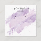 書道抽象芸術イヤリング表示ロゴ事業 スクエア名刺 (正面)