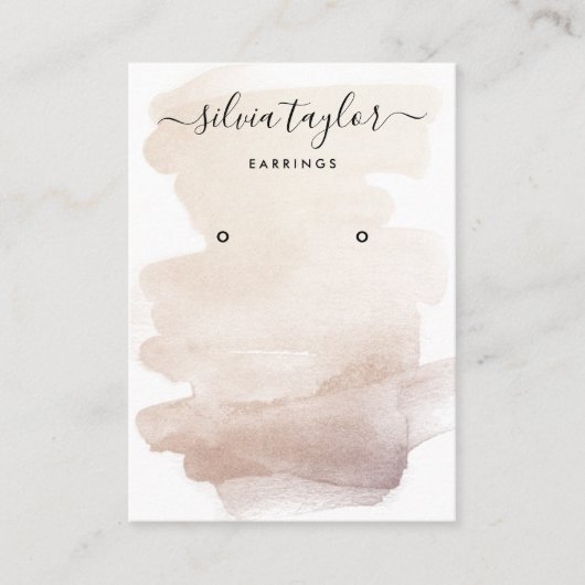 書道抽象芸術イヤリング表示ロゴ 名刺 (正面)