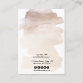 書道抽象芸術イヤリング表示ロゴ 名刺 (裏面)