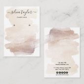 書道抽象芸術イヤリング表示ロゴ 名刺 (正面/裏面)