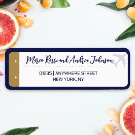 書道搭乗券結婚の差出人住所 ラベル