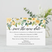 書道救新しい日の黄色いフローラカード セーブザデート (スタンド正面)