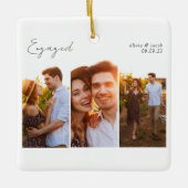 書道数々の写婚約した真 セラミックオーナメント (正面)