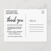 書道新生児4 Photo Collage Thank You ポストカード (裏面)