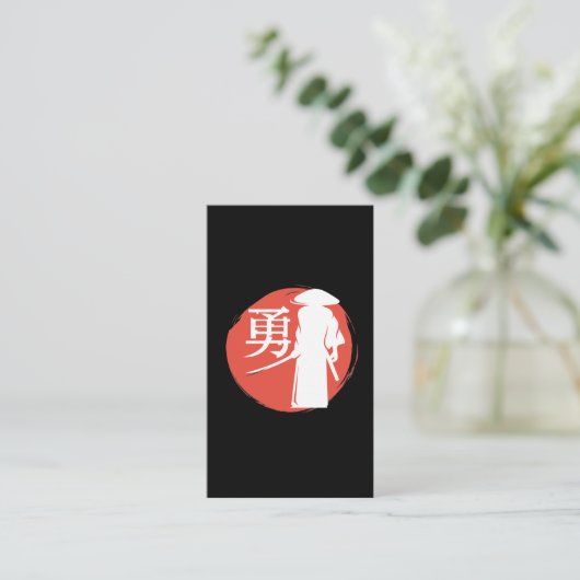 書道日本の日本武士戦士戦士 名刺 (スタンド正面)