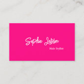 書道明モダンるいピンク美容師 名刺 (正面)