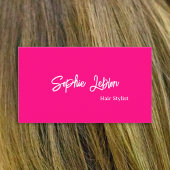 書道明モダンるいピンク美容師 名刺