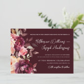 書道書道ブーケフローラブルゴーニュ結婚ーズ 招待状 (スタンド正面)