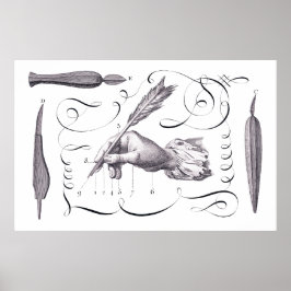 書道書- Handsome 18th C.版木、銅版、版画 ポスター