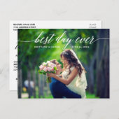 書道最高のの日の写真結婚ありがとう ポストカード (正面/裏面)