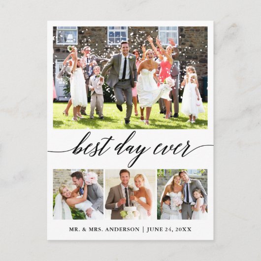 書道最高のの日4写真ありがとう ポストカード (正面)