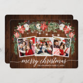 書道木水彩冬のフローラ3写真 シーズンカード (正面/裏面)