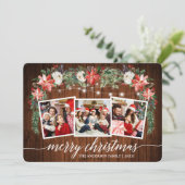 書道木水彩冬のフローラ3写真 シーズンカード (スタンド正面)