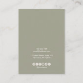 書道格子モダン表示カード 名刺 (裏面)