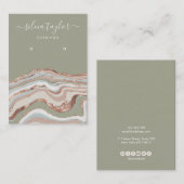 書道格子モダン表示カード 名刺 (正面/裏面)